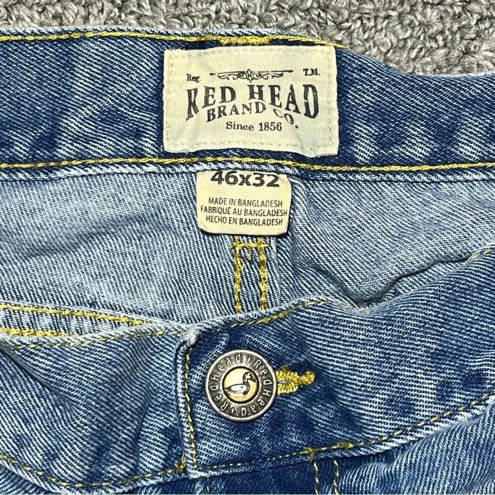 Red Head Denim Jeans Mens Size 44X29 Blue Cotton Straight Leg Workwear - Picture 6 of 11